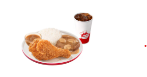 1 - pc. Chickenjoy w/ Burger Steak w/ Drink