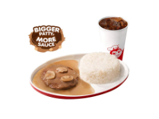 1 - pc. Burger Steak w/ Drink coke