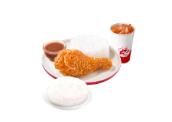 1-pc. Chickenjoy w/ Double Rice & Regular Iced Tea