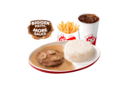 1 – pc. Burger Steak w/ Regular Fries & Drink coke